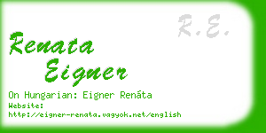 renata eigner business card