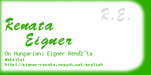 renata eigner business card